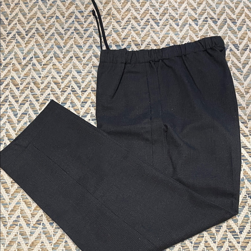 Plaid pull on trouser Pants